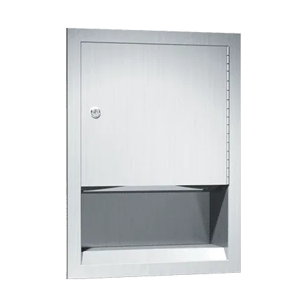 ASI 0457 recessed paper towel dispenser, c-fold or multi-fold, stainless steel