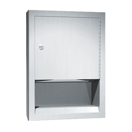 ASI 0457-2 Traditional Paper Towel Dispenser, Semi-Recessed