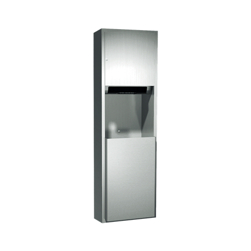 ASI 04692A-9 Traditional Automatic Roll Paper Towel Dispenser and Waste Receptacle, Battery Operated, Surface Mounted, 17 Gallon