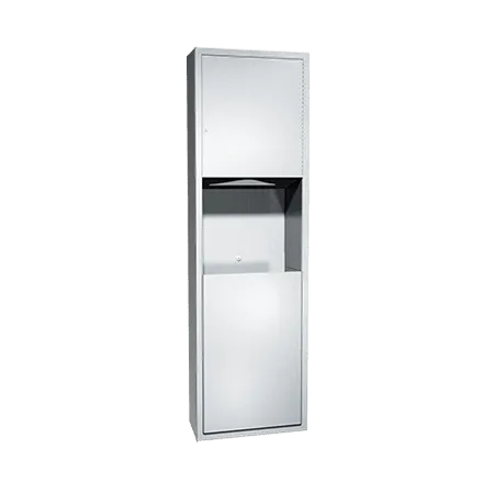 ASI 04697-4 Traditional Paper Towel Dispenser and Waste Receptacle, Semi-Recessed, 12 Gallon
