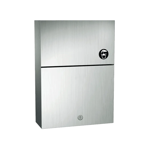 ASI 0473-1A Sanitary Napkin Disposal with Lock, Surface Mounted, 1.5 Gallon