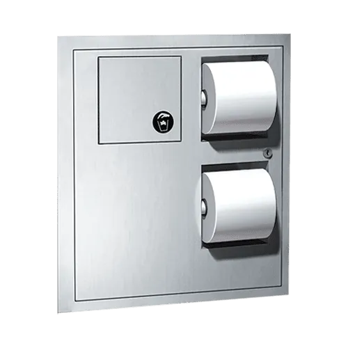 ASI 04823 Traditional Toilet Tissue Dispenser and Napkin Disposal, Recessed