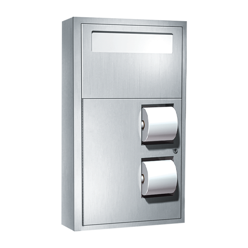 ASI 0486 Toilet Seat Cover and Toilet Tissue Dispenser, Surface Mounted