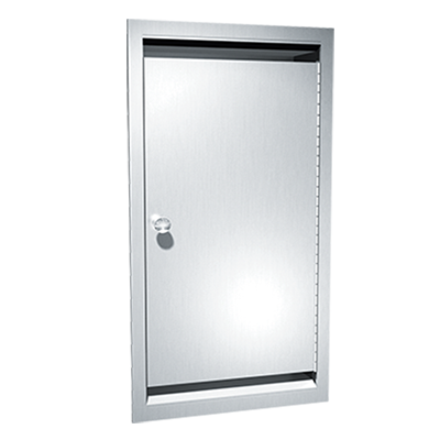 ASI 0558-1 Bed Pan and Washbasin Cabinet, Recessed