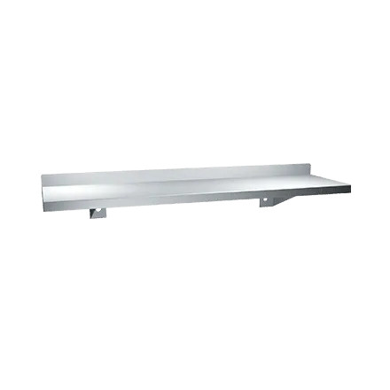 ASI 0694-24 Shelf with Backsplash, Stainless Steel, 5 x 24 Inch
