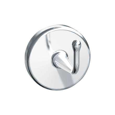 ASI 0751 Robe Hook (Heavy Duty), Surface Mounted (Concealed), Satin Chrome Plated Brass