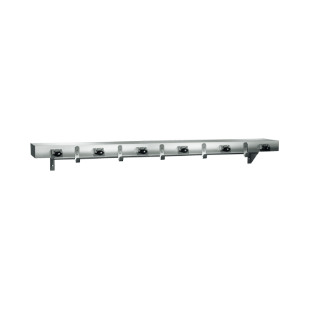 ASI 1315-6 Shelves, Utility Hook and Mop Strip with Drying Rod (5 Hooks, 6 Holders) 48"