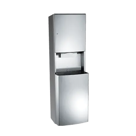 ASI 20469-9 Roval Surface Mounted Paper Towel Dispenser and Removable Waste Receptacle, 14.8 Gallon