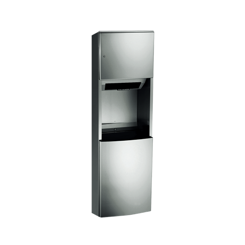 ASI 204692AC-9 Roval Surface Mounted Automatic Roll Paper Towel Dispenser and Waste Receptacle, AC Powered, 17.8 Gallon
