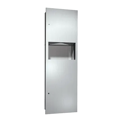 ASI 6462 Simplicity Paper Towel Dispenser and Waste Receptacle, Manual, Recessed, 9 Gallon