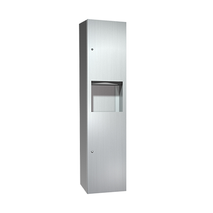 ASI 6467-9 Simplicity Paper Towel Dispenser and Waste Receptacle, Surface Mounted, 4.2 Gallon