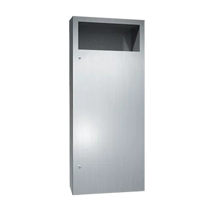 ASI 6474-2 Simplicity Waste Receptacle, Semi-Recessed, 12 Gallon