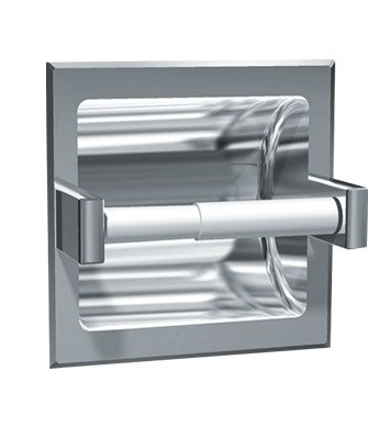 ASI 7402-B Toilet Tissue Holder, Single, Recessed, Bright Finish