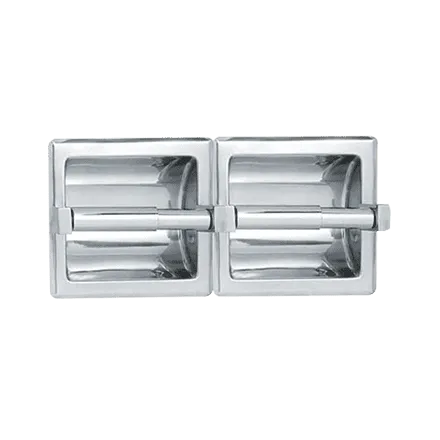 ASI 74022-S Toilet Tissue Holder, Double, Recessed, Satin Finish