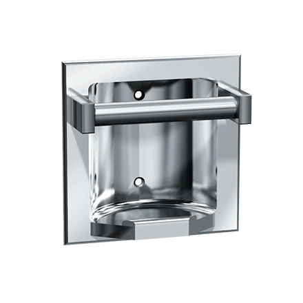 ASI 7410-B Soap Dish with Bar, Recessed, Bright Finish