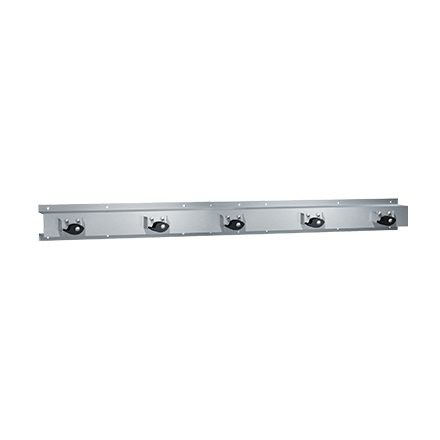ASI 8215-5 Mop Rack, 5 Holders, Surface Mounted, 46"