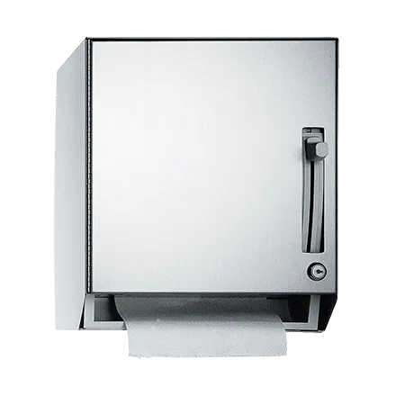 ASI 8522 Traditional Roll Paper Towel Dispenser, Lever-type, Stainless Steel, Surface Mounted
