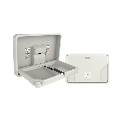 ASI 9014 Baby Changing Station, Horizontal, Plastic, Surface Mounted