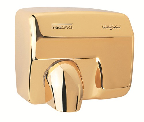 E88AO SANIFLOW HAND DRYER, Automatic, Golden Chrome plated cover, 110-120V