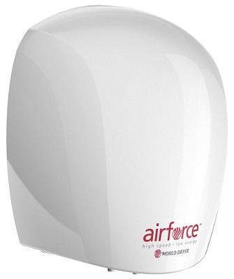 World Dryer J4-974 J4-974 Airforce Hand Dryer by World Dryer, Automatic, White Aluminum ,SteriTouch™, 208/230 Volts