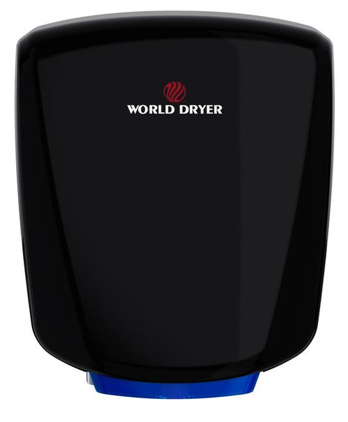  Q-162A2 World Dryer Q-162A2 VERDEdri Hand Dryer, High-Speed, ADA Compliant, Surface Mounted, 120-277 Global Universal Voltage, Black Aluminum Cover, HEPA Filter