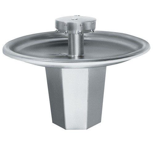 Bradley SN2008 Shallow Bowl Sentry Washfountain, 54" Circular, Stainless Steel