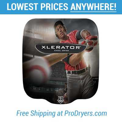  XL-BP Excel Dryer USA Made Xlerator Hand Dryer with Baseball Sports Cover (DISCONTINUED)