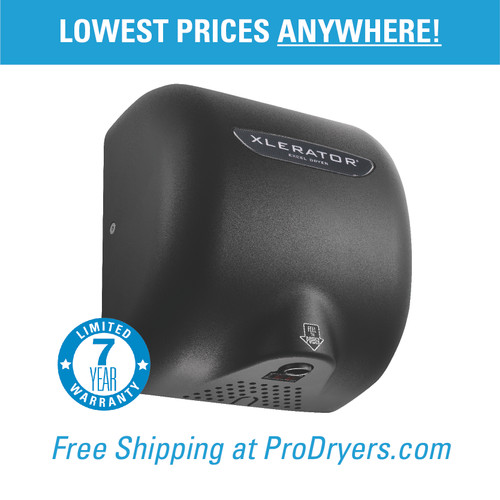  XL-SP-Black Excel Dryer XLERATOR Hand Dryer XL-BL, Zinc Die-Cast Cover - Black, Automatic Sensor, Surface Mounted, LEED Credits, GreenSpec Listed, Commercial Hand Dryer, XL-SP Black