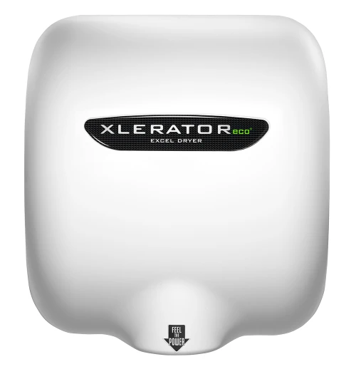 Excel Dryer XLERATOReco XL-W-ECO Hand Dryer, No Heat, White Zinc Die-Cast Cover, Automatic Sensor, Surface Mounted, LEED Credits, GreenSpec Listed, Commercial Hand Dryer, 500 Watts