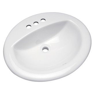 Zurn Z5114 20" x 17" Countertop Lavatory Sink with 4" Center Faucet Holes