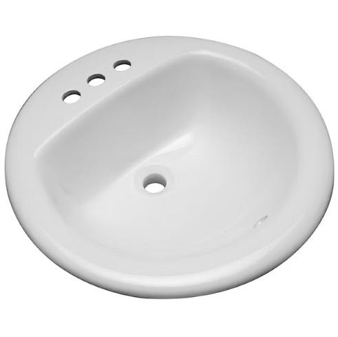 Zurn Z5121 19" Round Countertop Lavatory Sink with Single Faucet Hole