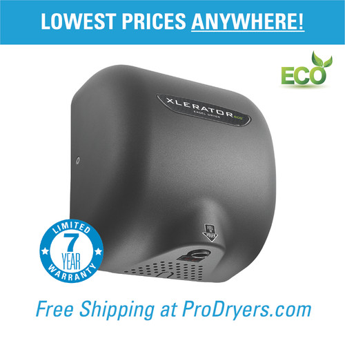  XL-BL-ECO Excel Dryer XLERATOReco XL-BL-ECO Hand Dryer, No Heat, Black Cover, Automatic Sensor, Surface Mounted, LEED Credits, GreenSpec Listed, Commercial Hand Dryer, 500 Watts