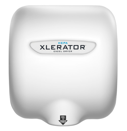 Excel Dryer XL-WH XLERATOR Hand Dryer with HEPA Filtration Factory Installed
