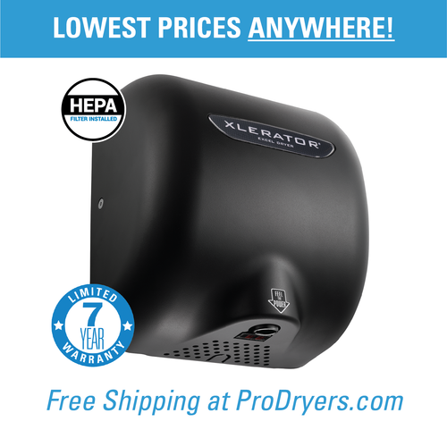  XL-BLH Excel Dryer XL-BLH XLERATOR Hand Dryer with HEPA Filtration Factory Installed