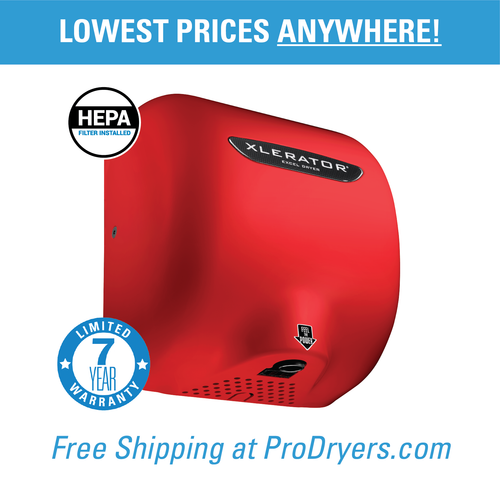  XL-RH Excel Dryer XL-RH XLERATOR Hand Dryer with HEPA Filtration Factory Installed