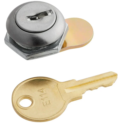 ASI L-001 Lock, Key and Retaining Nut for Cabinets, E-114