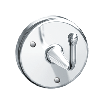 ASI 0751-A Robe Hook (Heavy Duty), Surface Mounted (Exposed), Satin Chrome Plated Brass