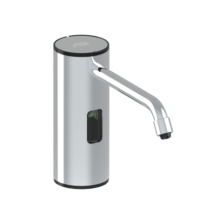 ASI 0335-B Automatic Foam Soap and Foam Hand Sanitizer Dispenser, Vanity Mounted, Stainless Steel with Bright Finish