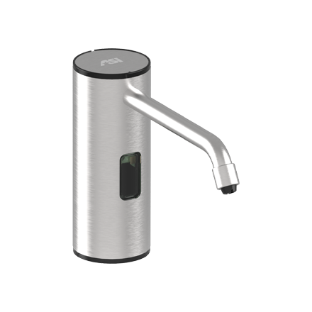 ASI 0335-S Automatic Foam Soap and Foam Hand Sanitizer Dispenser, Vanity Mounted, Stainless Steel with Satin Finish
