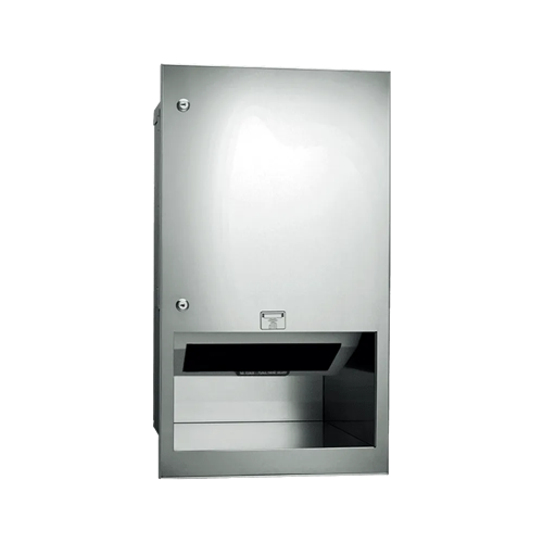 ASI 645210A Simplicity Collection Automatic Roll Towel Dispenser, Battery Operated, Recessed, Stainless Steel with Satin Finish