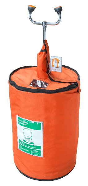Guardian G1562HTR Portable Eyewash/Drench Hose Unit with Heated Insulation Jacket, 15 Gallon