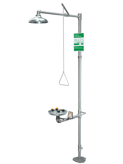 Guardian GBF1909PCC Barrier-Free Safety Station with WideArea™ Eye/Face Wash, Polished Chrome Construction