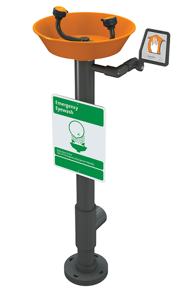 Guardian G1896 Pedestal Mounted Eyewash Station with All-PVC Construction