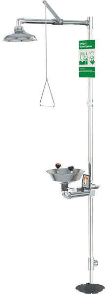 Guardian G1902PCC Safety Station with Eyewash, Polished Chrome Construction