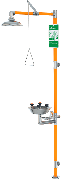 Guardian G1994P WideArea™ Safety Station with Eye/Face Wash, Stainless Steel Construction