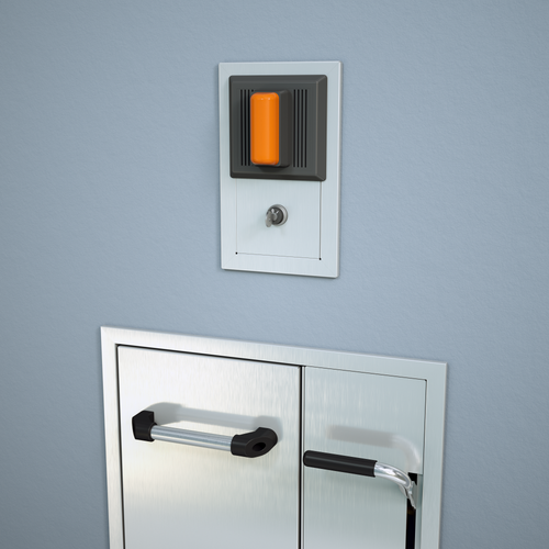 Guardian AP280-232 Combination Strobe Light and Alarm Horn for Recessed Laboratory Units with Silencing Switch