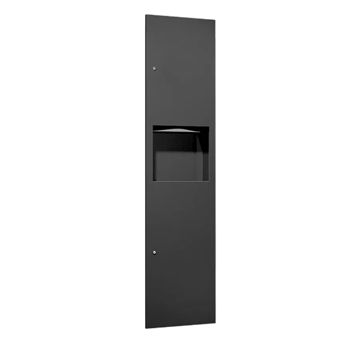 ASI 6467-41PC Simplicity Paper Towel Dispenser and Waste Receptacle, Recessed, 4.2 gallon, Matte Black