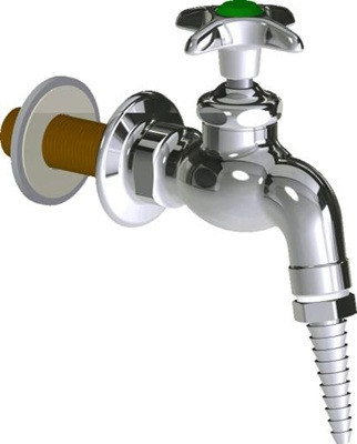 Chicago Faucets LWV4-A11 Wall Mounted Hose Bibb Water Faucet with Flange