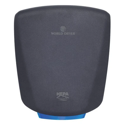 Q-962A2 World Dryer Q-962A2 VERDEdri Hand Dryer, High-Speed, ADA Compliant, Surface Mounted, 120-277 Global Universal Voltage, Graphite Aluminum Cover, HEPA Filter