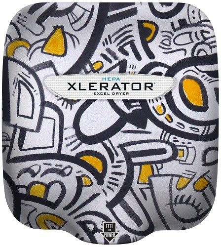  PROWS705161 Excel Dryer XLERATOReco XL-SI-ECO Hand Dryer, No Heat, Artists for Humanity Custom Cover Dawn